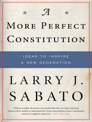 cover image of A More Perfect Constitution